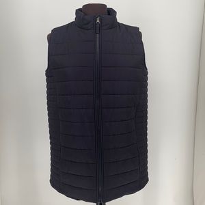 Lands End Black Puffy Winter Vest. Sz LG